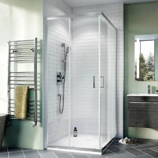 Crosswater Kai 6 Corner Entry Sliding Door 800 Silver product image - Image 2