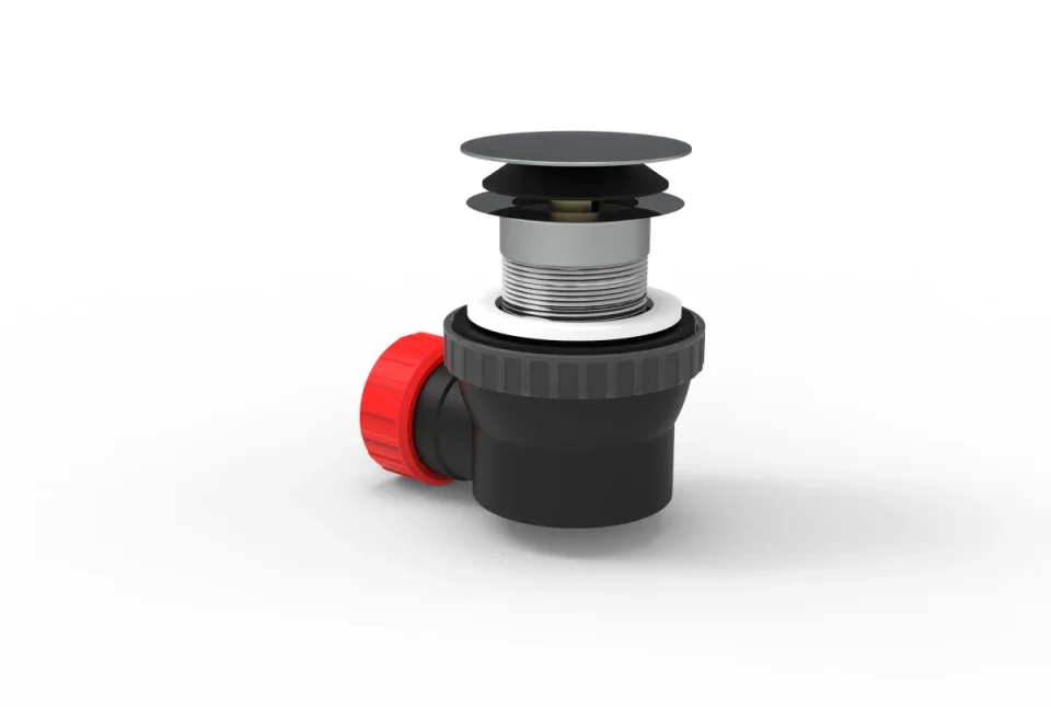 Saneux Super Low Profile Unslotted Waste & Trap detail view - Image 2