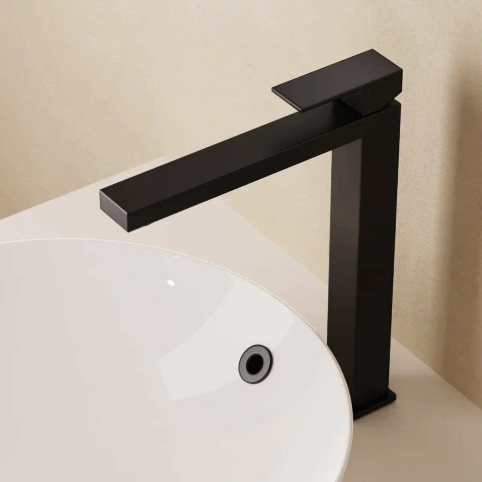 Crosswater Verge Tall Mono No Waste Matt Black detail view - Image 4