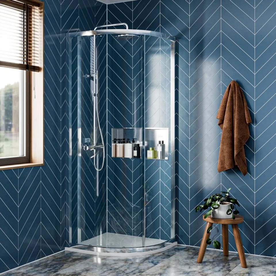 Crosswater Clear 6 Quadrant Single Door 900 Chrome product image - Image 1