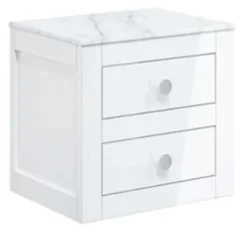 Crosswater Canvass Basin Unit 485 White Gloss detail view - Image 2