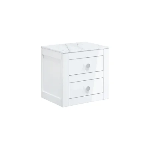 Crosswater Canvass Basin Unit 485 White Gloss product image - Image 5