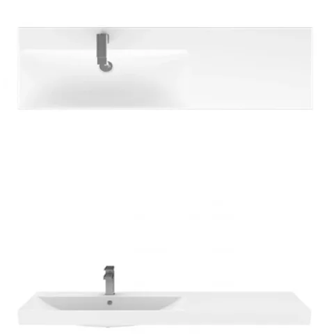 Crosswater Infinity Basin 0TH Right Hand Polar White product image - Image 2