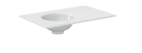 Crosswater Infinity Basin 0TH 700 Left Hand Polar White detail view - Image 2