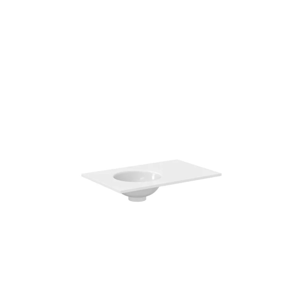 Crosswater Infinity Basin 0TH 700 Left Hand Polar White product image - Image 3
