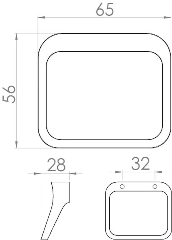 Saneux Tallinn 65mm Handle - Brushed Brass - 32mm Centres detail view - Image 2