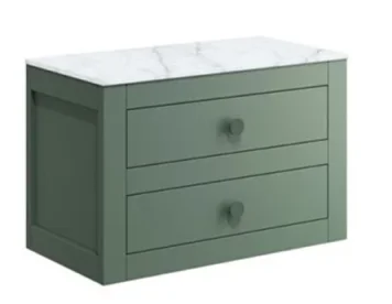 Crosswater Canvass Basin Unit 900 Sage Green detail view - Image 2
