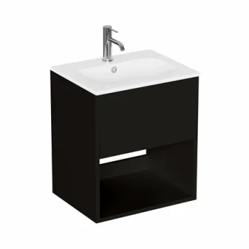 Britton Hackney Basin Unit 500mm Black Matt product image - Image 4