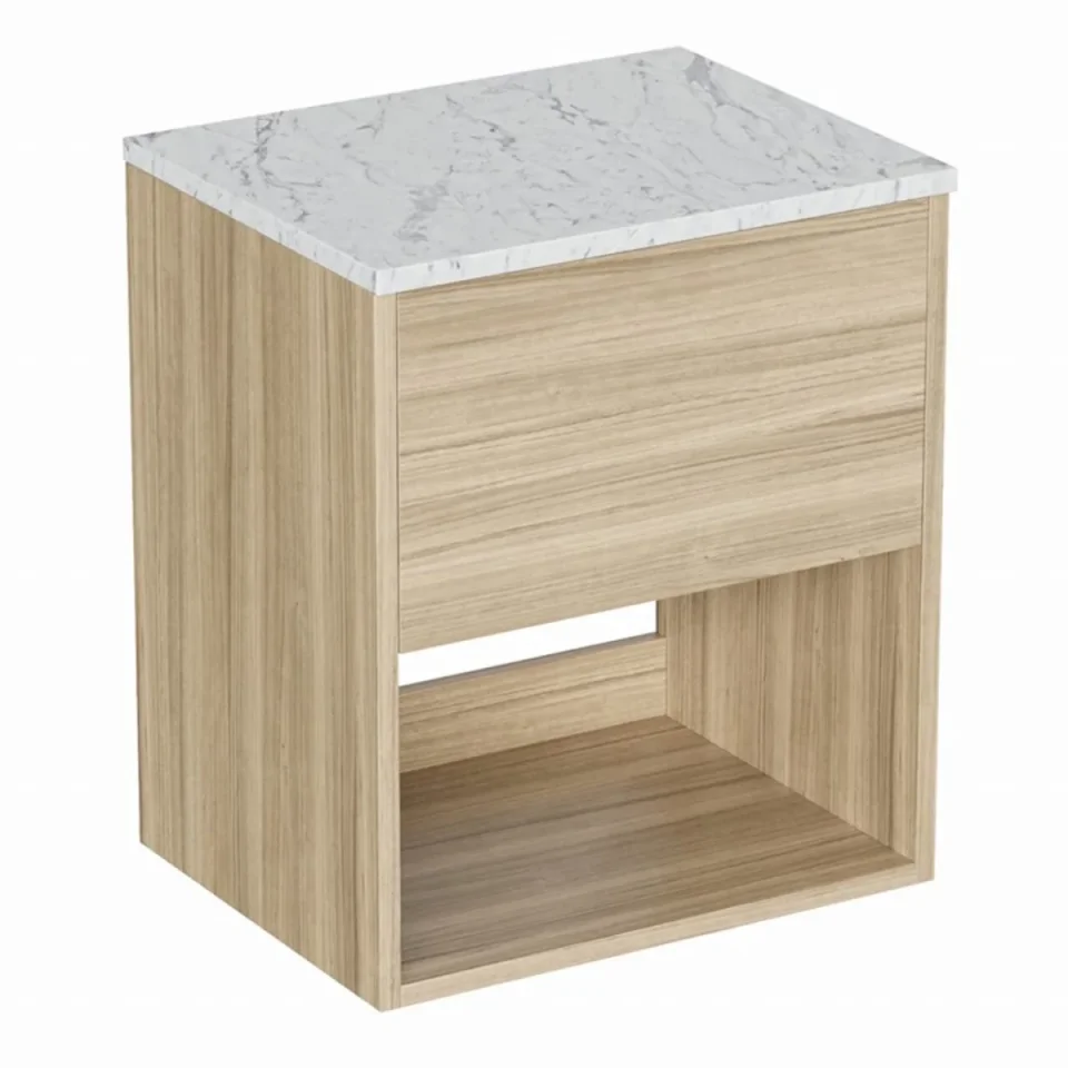 Britton Hackney Worktop 500mm Carrara detail view - Image 3