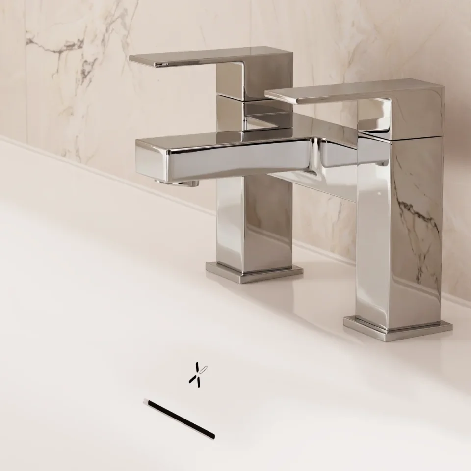 Crosswater Verge Bath Filler Chrome detail view - Image 4