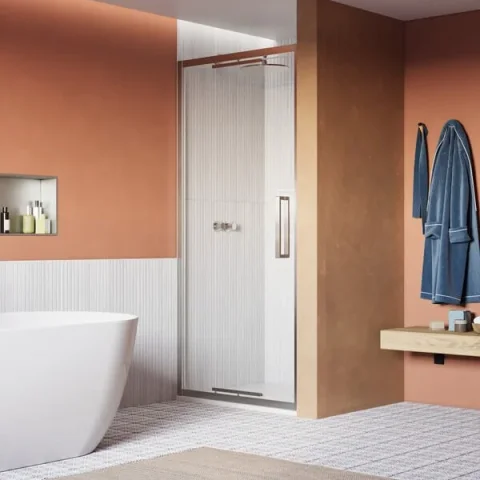 Crosswater Asura 8mm Infold Door 800 8mm Chrome detail view - Image 2