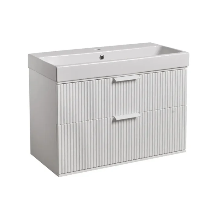Roper Rhodes Scheme Fluted 800 Wm - Matt White product image - Image 1