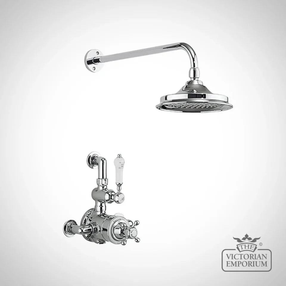 Burlington Thermostatic Exposed Shower Valve Single Chrome detail view - Image 2