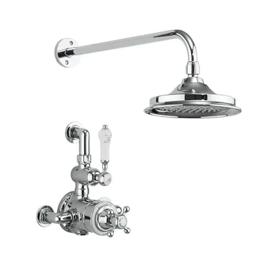 Burlington Thermostatic Exposed Shower Valve Single Chrome detail view - Image 3