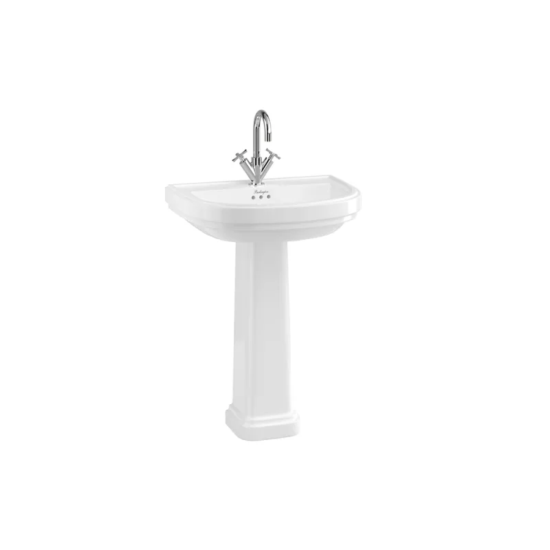Burlington Riviera 65cm D Shape Basin 1th White product image - Image 1
