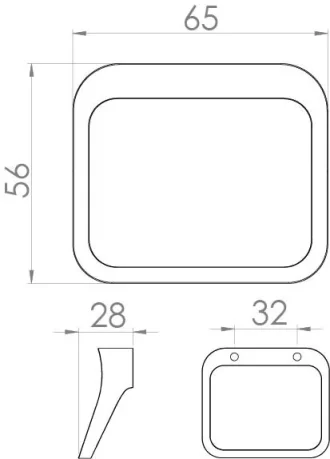 Saneux Tallinn 65mm Handle - Ombre (black & Gold) - 32mm Centres product image - Image 4