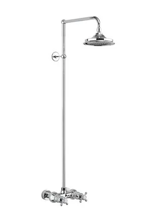 Burlington Eden Single Outlet Exposed Bar Shower Chrome