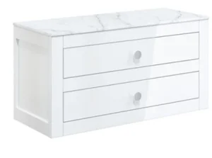 Crosswater Canvass Basin Unit 900 White Gloss