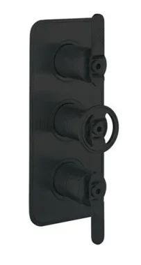 Crosswater Union 3 Handle Trimset Matt Black Lever - must be paired with WLBP2001R+ or WLBP3001R+ detail view - Image 2