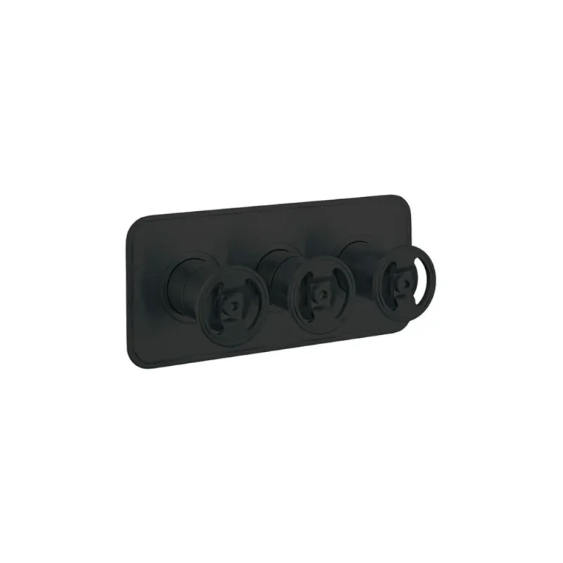 Crosswater Union 3 Handle Trimset Matt Black Lever - must be paired with WLBP2001R+ or WLBP3001R+ product image - Image 3