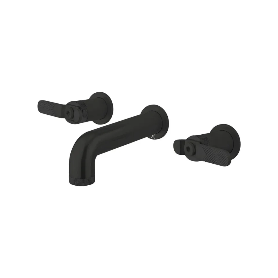 Crosswater Union Basin 3 Hole Wall Mounted Basin Set Matt Black product image - Image 3