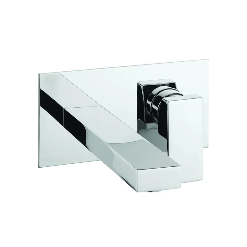 Crosswater Verge Wall Mounted 2 Hole Set Chrome detail view - Image 3