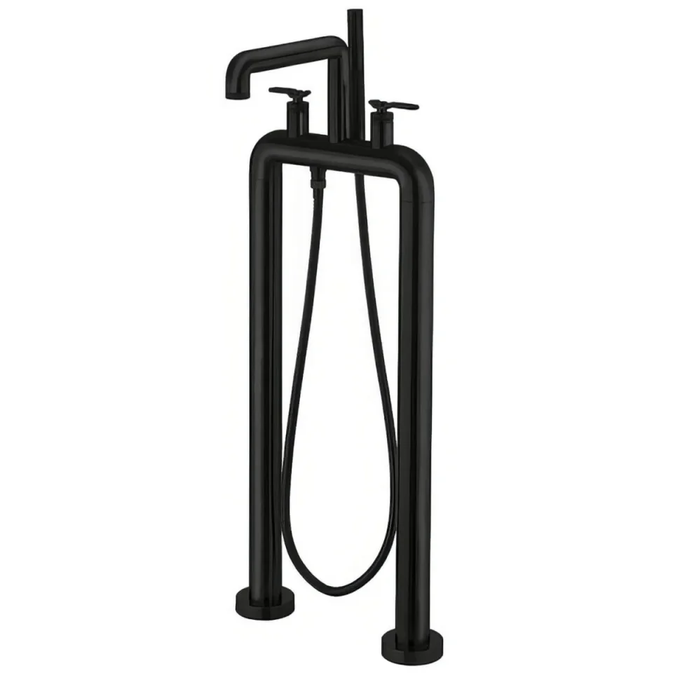 Crosswater Union Free Standing Bath Shower Mixer Matt Black Lever product image - Image 3