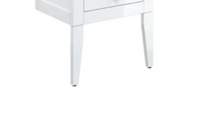Crosswater Canvass Furniture Leg Set x 2 White Gloss detail view - Image 3