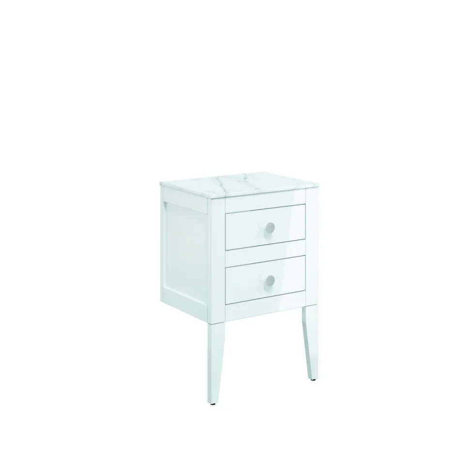 Crosswater Canvass Furniture Leg Set x 2 White Gloss product image - Image 4