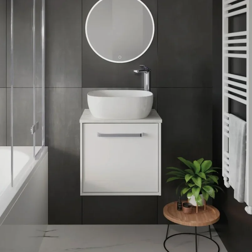 Crosswater Infinity Single Drawer Unit 500 Matt White detail view - Image 3