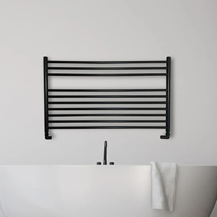 Jis Newick 1000 Heated Towel Rail 600 X 1000mm Electric Only Black