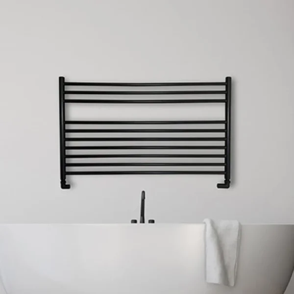 Jis Newick 1000 Heated Towel Rail 600 X 1000mm Electric Only Black
