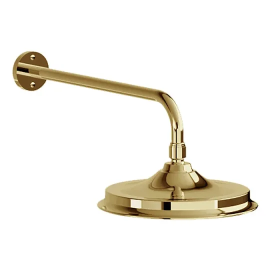 Burlington Straight Shower Arm Gold detail view - Image 2