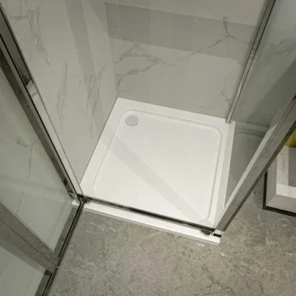 Merlyn Touchstone Slip Resistant Square Tray 900mm detail view - Image 2