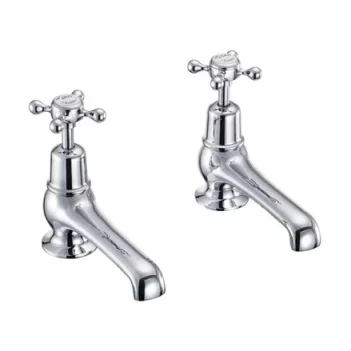 Burlington Qt Claremont Bath Taps Chrome detail view - Image 2