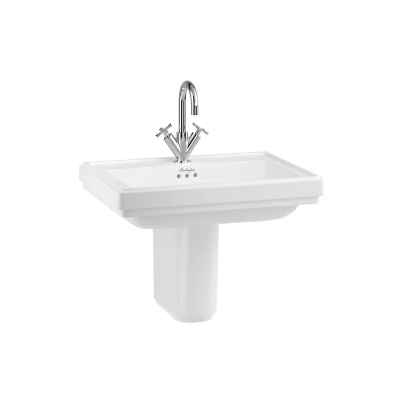 Burlington Riviera 65cm Square Basin 1th White product image - Image 3