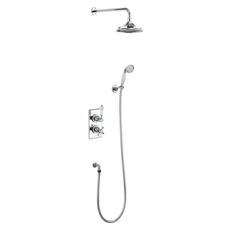 Burlington Trent 2 Outlet Concealed Divertor Shower Chrome detail view - Image 3