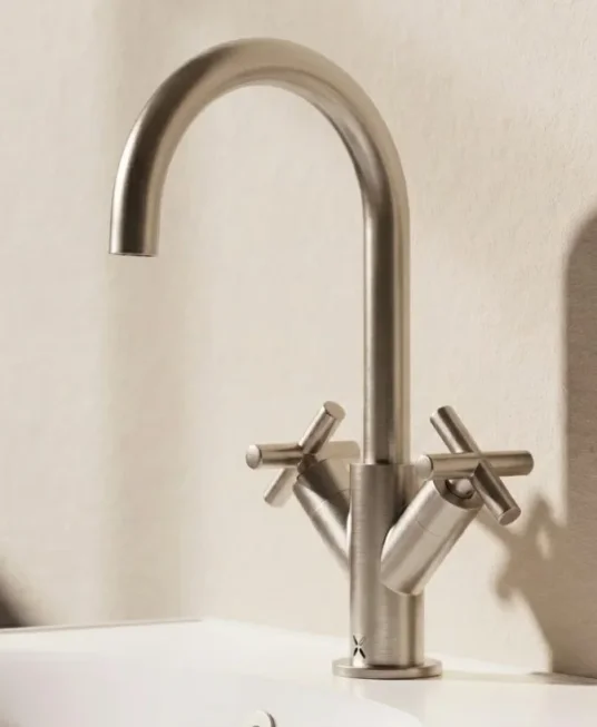 Crosswater MPRO Crosshead Basin Mono Brushed Nickel detail view - Image 5