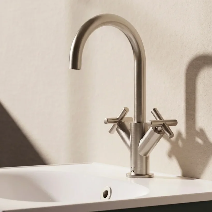 Crosswater MPRO Crosshead Basin Mono Brushed Nickel detail view - Image 10
