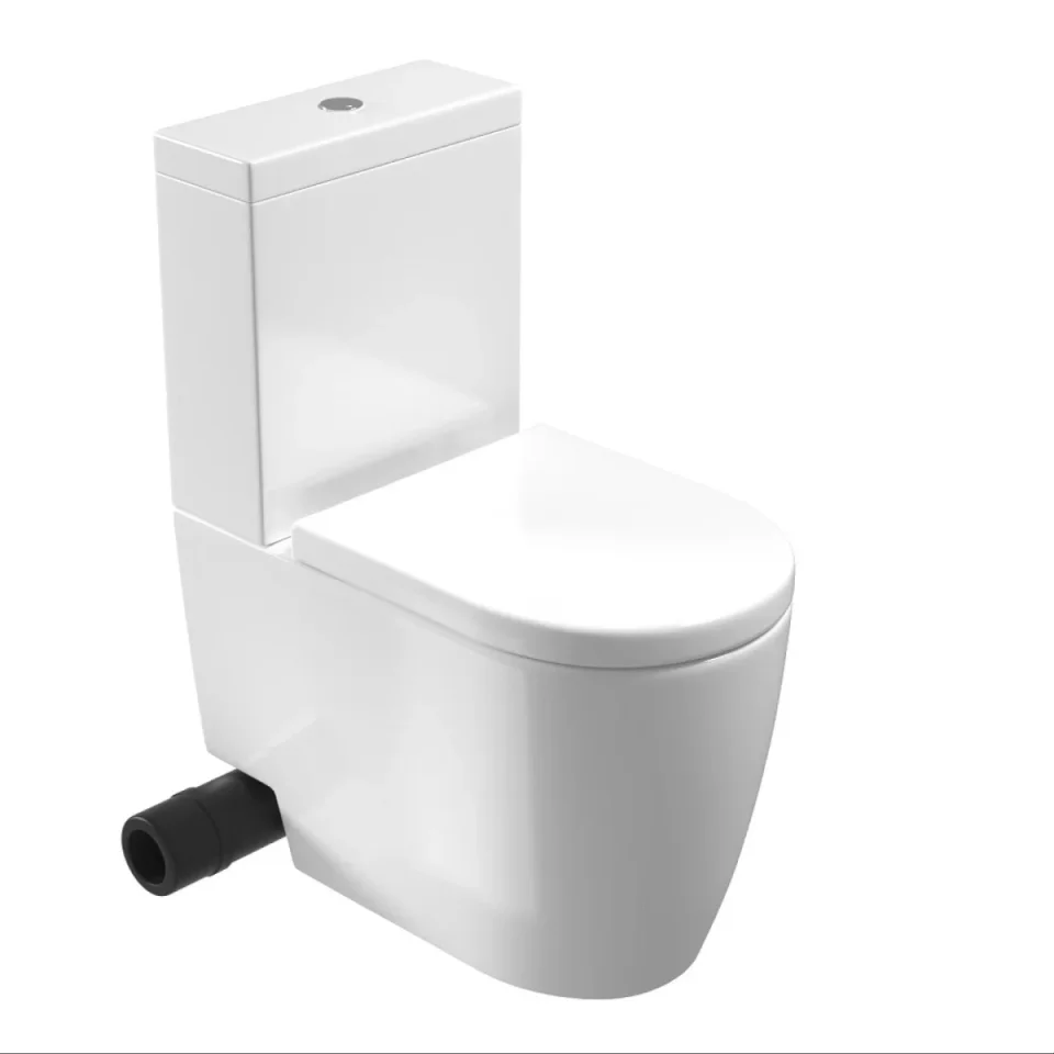 Saneux Uni Close Coupled Left Hand Soil Exit Wc Pan - Rimless detail view - Image 7