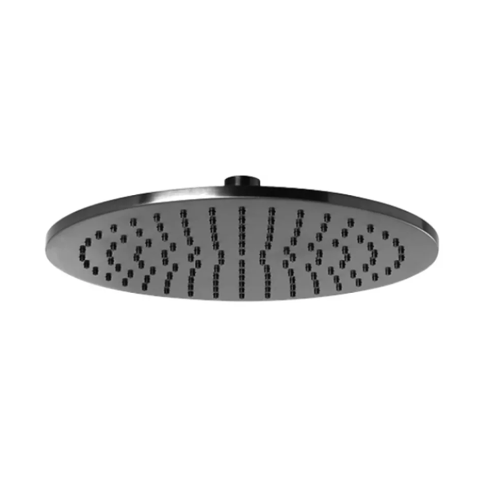 Just Taps Vos Overhead Shower 250mm Brushed Black detail view - Image 7