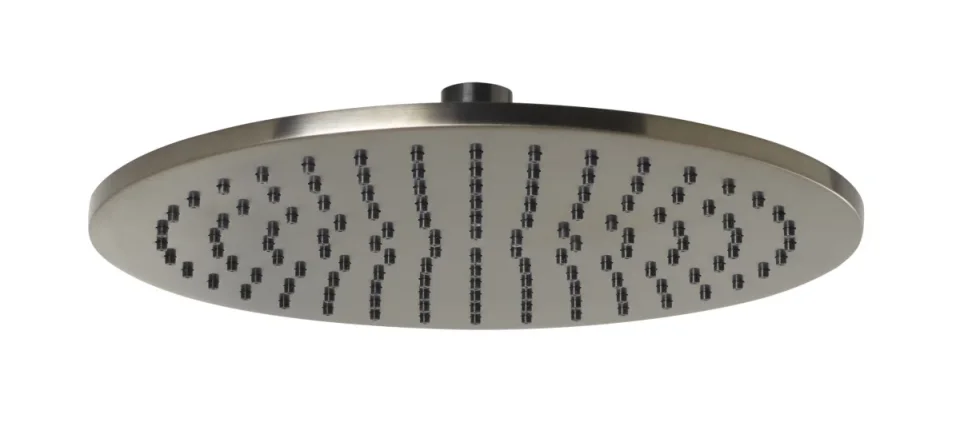 Just Taps Vos Overhead Shower 250mm Brushed Black detail view - Image 9