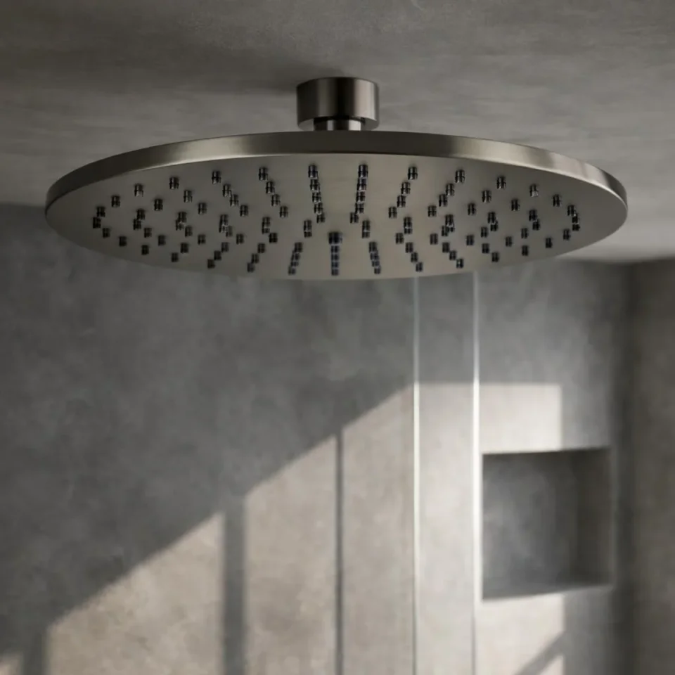 Just Taps Vos Overhead Shower 250mm Brushed Black product image - Image 10