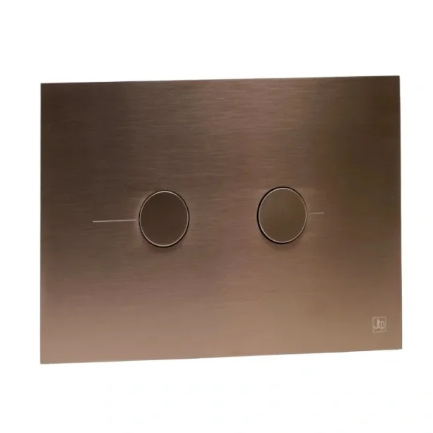 Just Taps Metal Pneumatic Flush Plate Brushed Black detail view - Image 5