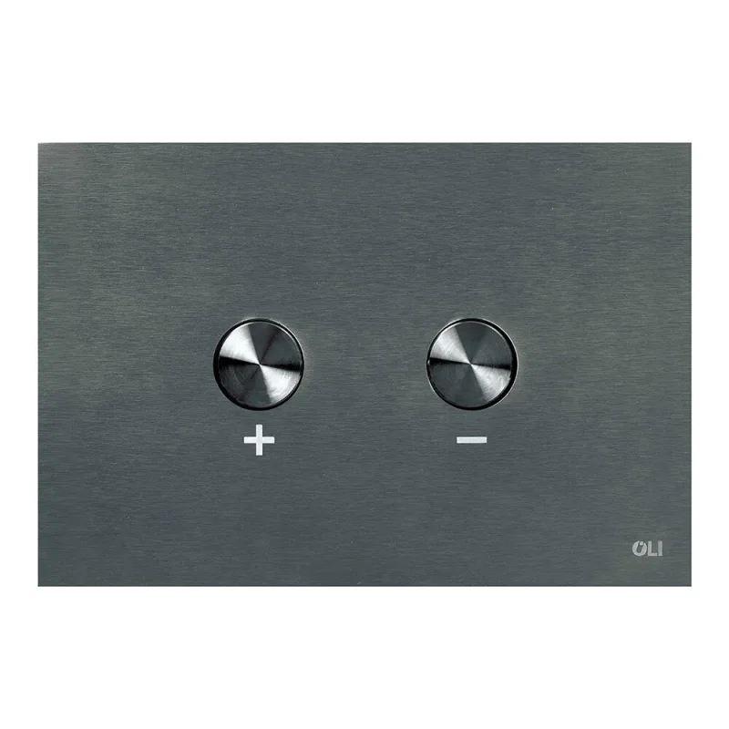 Just Taps Metal Pneumatic Flush Plate Brushed Black detail view - Image 7