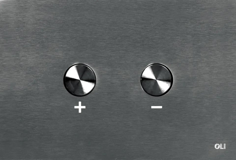 Just Taps Metal Pneumatic Flush Plate Brushed Black detail view - Image 9