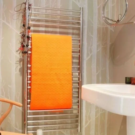 Jis Ashdown 300 1250 X 300mm Radiator For Cylindrical Electric Only Heating Satin Stainless Steel detail view - Image 2