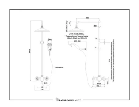 Burlington Eden 2 Outlet Exposed Bar Shower Valve Chrome detail view - Image 2