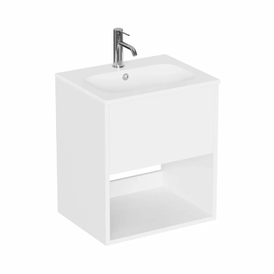 Britton Hackney Basin Unit 500mm Gloss White product image - Image 3