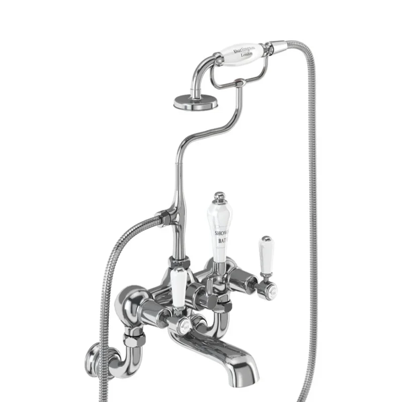 Burlington Qt Kensingtn Regal Wall Bath Shower Mixer Chrome product image - Image 1
